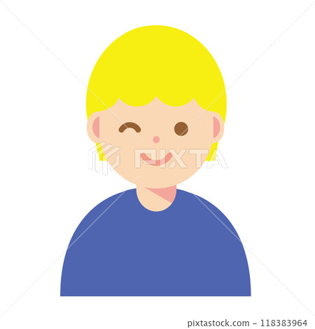 Illustration of a woman winking 118383964