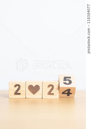2024 end year to Happy New Year 2025 with heart block for health care, love, organ donation, resolution, charity, happy family, wellbeing and insurance concepts 2024 end year to Happy New Year 2025 with heart block for health care, love, organ donation, resolution, charity, happy family, wellbeing and insurance concepts 118384077
