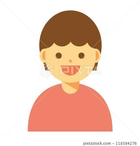 Illustration of a smiling woman Illustration of a smiling woman 118384276