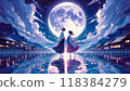 滿月與美麗的星空插畫 118384279