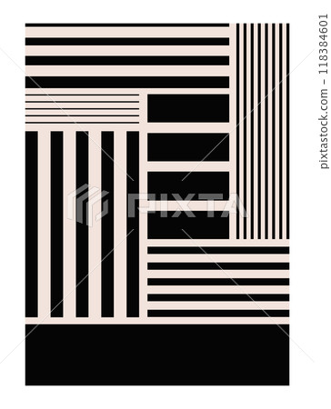 geometric horizontal and vertical Stylish striped background 118384601