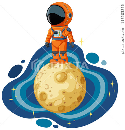 Astronaut Kid on Moon Astronaut Kid on Moon 118385256