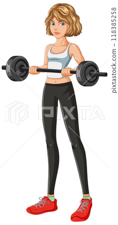 Strong Woman Lifting Weights 118385258