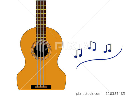 簡單的吉他插圖 118385485