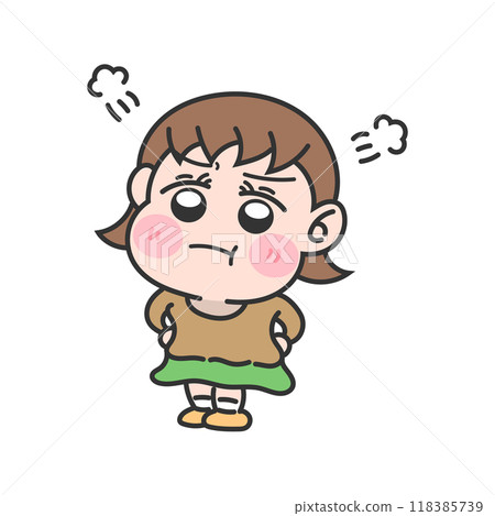 生氣的女孩 118385739