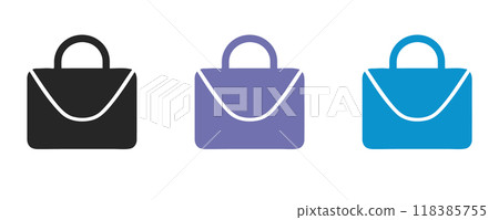 briefcase icon flat style. briefcase line icon vector briefcase icon flat style. briefcase line icon vector 118385755