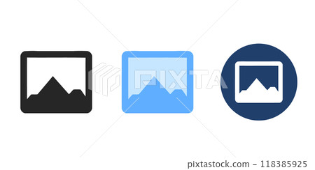 Image Upload Icon vector. Picture generic flat icon vector template 118385925
