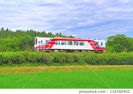 Tohoku, Kuji, Rikuchu Ube-Noda Station, the location where the lovelorn protagonist raced against the Kitasanriku Railway on his bicycle, Kuji City, Iwate Prefecture (8) 118386402