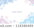 Snowflake pastel frame 118386489