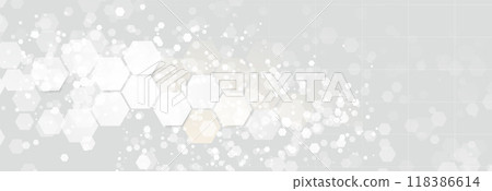 Abstract Hexagonal Pattern with Light Overlay on Grey Background Abstract Hexagonal Pattern with Light Overlay on Grey Background 118386614