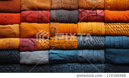 Explore vibrant Textured Backgrounds of woven fabrics from Peru and Southeast Asia These Textured Backgrounds showcase intricate craftsmanship. Textured Backgrounds add aesthetic depth to any space 118386986