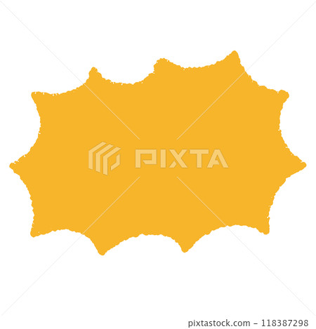 Orange speech bubble with intense tone 118387298