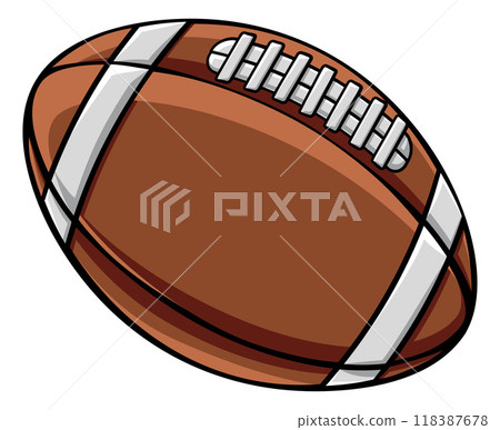 American Football Ball Cartoon Sports Icon American Football Ball Cartoon Sports Icon 118387678
