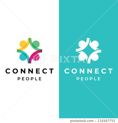 People relationship logo template design .Logo for organization ,business ,kindergarten. 118387755