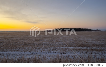 Winter frosty sunrise Winter frosty sunrise 118388017