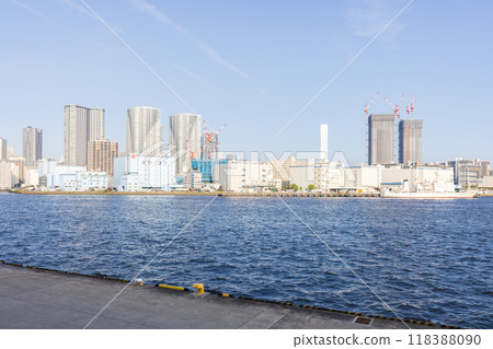 View of Harumi from Takeshiba Pier 118388090