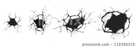 Broken concrete wall or ground. Broken concrete wall or ground. 118388329