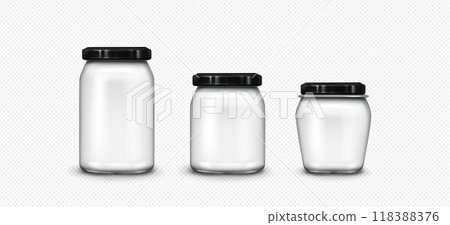 Blank white bottle of different sizes for sauce 118388376
