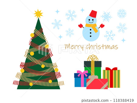 聖誕樹和禮物的插圖集 118388419