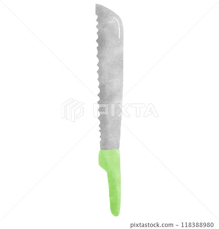 knife, hand drawn, transparency illustration.	 118388980
