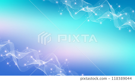 Futuristic green digital abstract background. Digital network connection banner design template in the global business concept. Big data visualization. Internet technology vector Futuristic green digital abstract background. Digital network connection banner design template in the global business concept. Big data visualization. Internet technology vector 118389044
