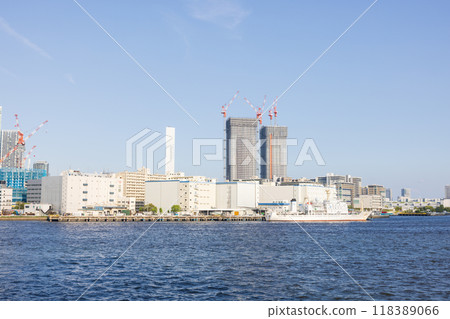View of Harumi from Takeshiba Pier 118389066