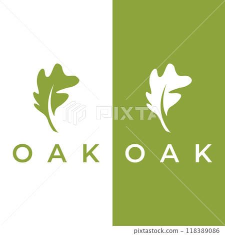 Autumn oak leaf logo and oak tree logo. With easy and simple editing of vector illustration. 118389086
