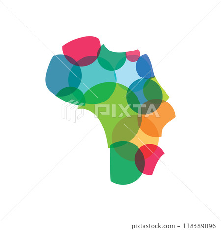 Abstract African continent map logo template design, africa travel and tours. With vector design concept. Abstract African continent map logo template design, africa travel and tours. With vector design concept. 118389096