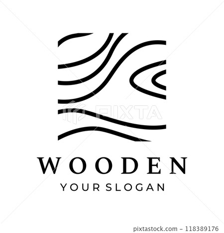 Creative design of wood and natural fiber logo, carpenter and wood plank with saw craftsman tool. Vector illustration. Creative design of wood and natural fiber logo, carpenter and wood plank with saw craftsman tool. Vector illustration. 118389176