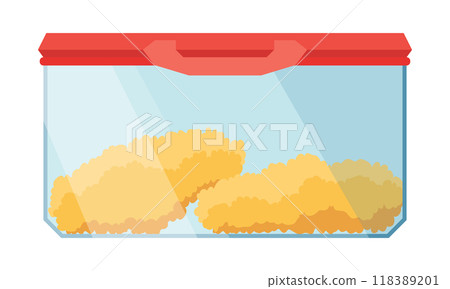 Vibrantly Colorful Food Storage Container Perfectly Suited for Storing Various Dishes 118389201