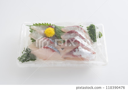 Packed striped jack sashimi 118390476