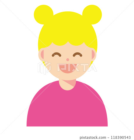 微笑的女人圖標 微笑的女人圖標 118390543