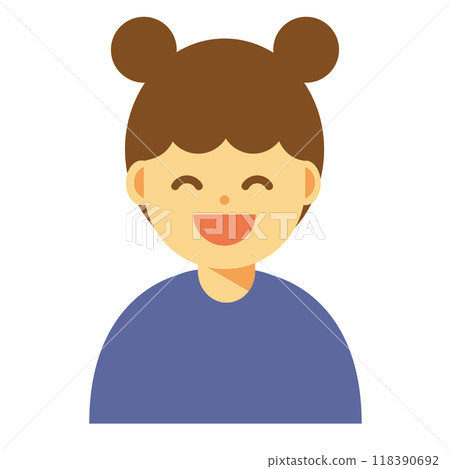 Smile woman icon 118390692