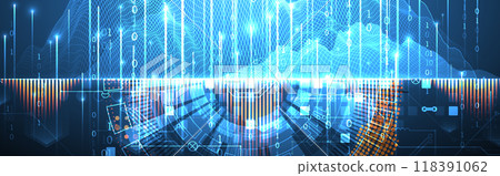 Data science. Scientific-technological background on the use of various technological elements. Combination of different styles. Hand drawn vector. Data science. Scientific-technological background on the use of various technological elements. Combination of different styles. Hand drawn vector. 118391062