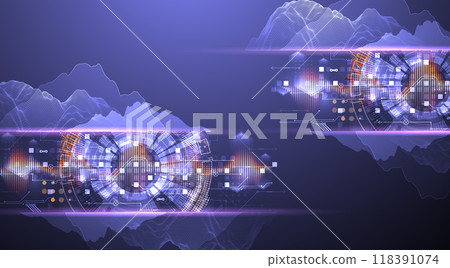 Data science. Scientific-technological background on the use of various technological elements. Combination of different styles. Hand drawn vector. Data science. Scientific-technological background on the use of various technological elements. Combination of different styles. Hand drawn vector. 118391074