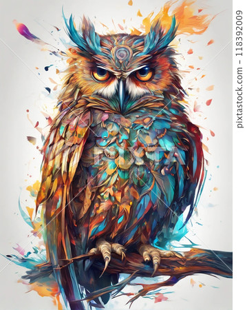 Digital art owl 118392009