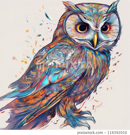 Digital art owl 118392010