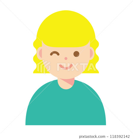 一個眨眼的女人的插圖 118392142