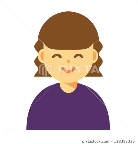 Illustration of a smiling woman Illustration of a smiling woman 118392386