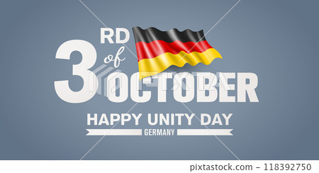 Germany happy unity day greeting card, banner with template text vector illustration Germany happy unity day greeting card, banner with template text vector illustration 118392750