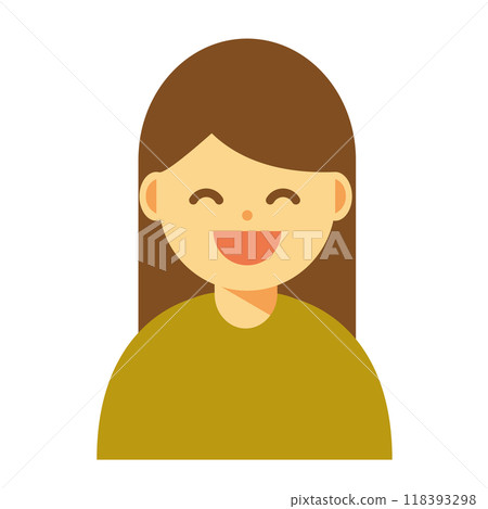 Smile woman icon Smile woman icon 118393298