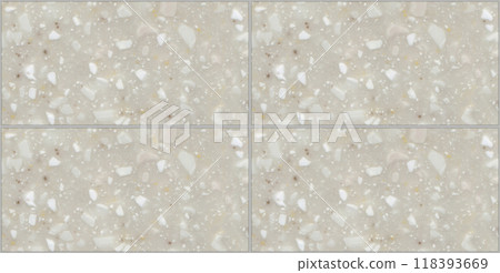 Quartz gray rectangle seamless ceramic mosaic tile and pattern useful as background or texture 118393669