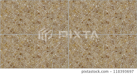 Quartz beige rectangle seamless ceramic mosaic tile and pattern useful as background or texture 118393697