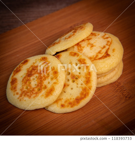 Close up Cocktail Blinis or mini blinis 118393733