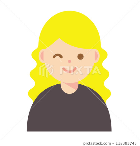 一個眨眼的女人的插圖 118393743