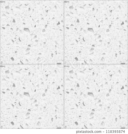 Quartz gray square seamless ceramic mosaic tile and pattern useful as background or texture 118393874