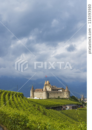 Castle Chateau d'Aigle in canton Vaud, Switzerland Castle Chateau d'Aigle in canton Vaud, Switzerland 118393980