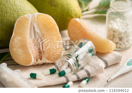 grapefruit mid autumn festival bundan background medicine drug pomelo medicine drug ユズ ぶんたん 薬 118394012