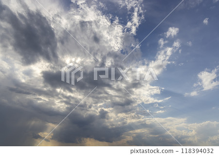 blue sky with clouds as background 118394032