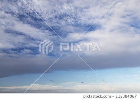 partly cloudy sky in winter 118394067